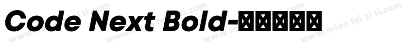 Code Next Bold字体转换